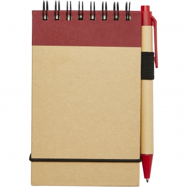 Logo trade promotional merchandise image of: Zuse A7 recycled jotter notepad with pen