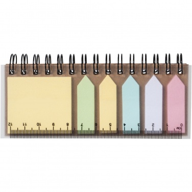 Logo trade corporate gift photo of: Spinner spiral notebook with coloured sticky notes