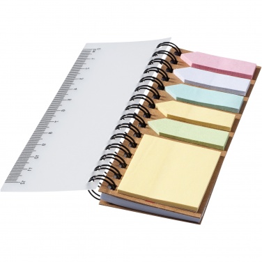 Logo trade advertising products image of: Spinner spiral notebook with coloured sticky notes