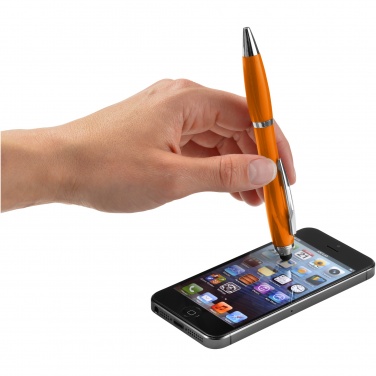 Logo trade promotional items picture of: Nash stylus ballpoint pen with coloured grip