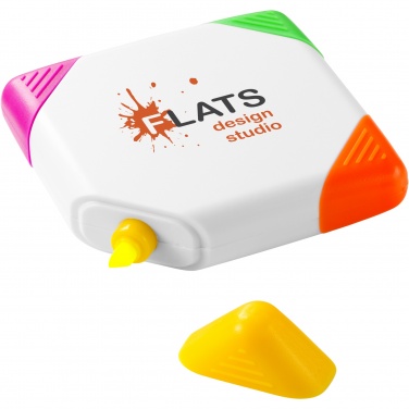Logo trade corporate gift photo of: Trafalgar square-shaped 4-colour highlighter