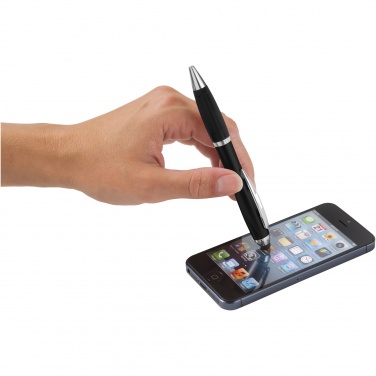 Logotrade corporate gift image of: Nash coloured stylus ballpoint pen with black grip