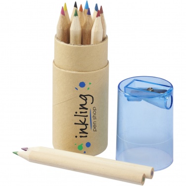 Logo trade promotional merchandise photo of: Hef 12-piece coloured pencil set with sharpener