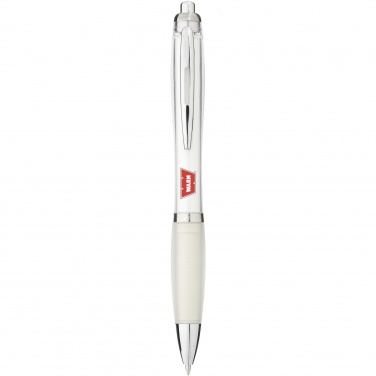 Logo trade corporate gift photo of: Nash ballpoint pen coloured barrel and grip