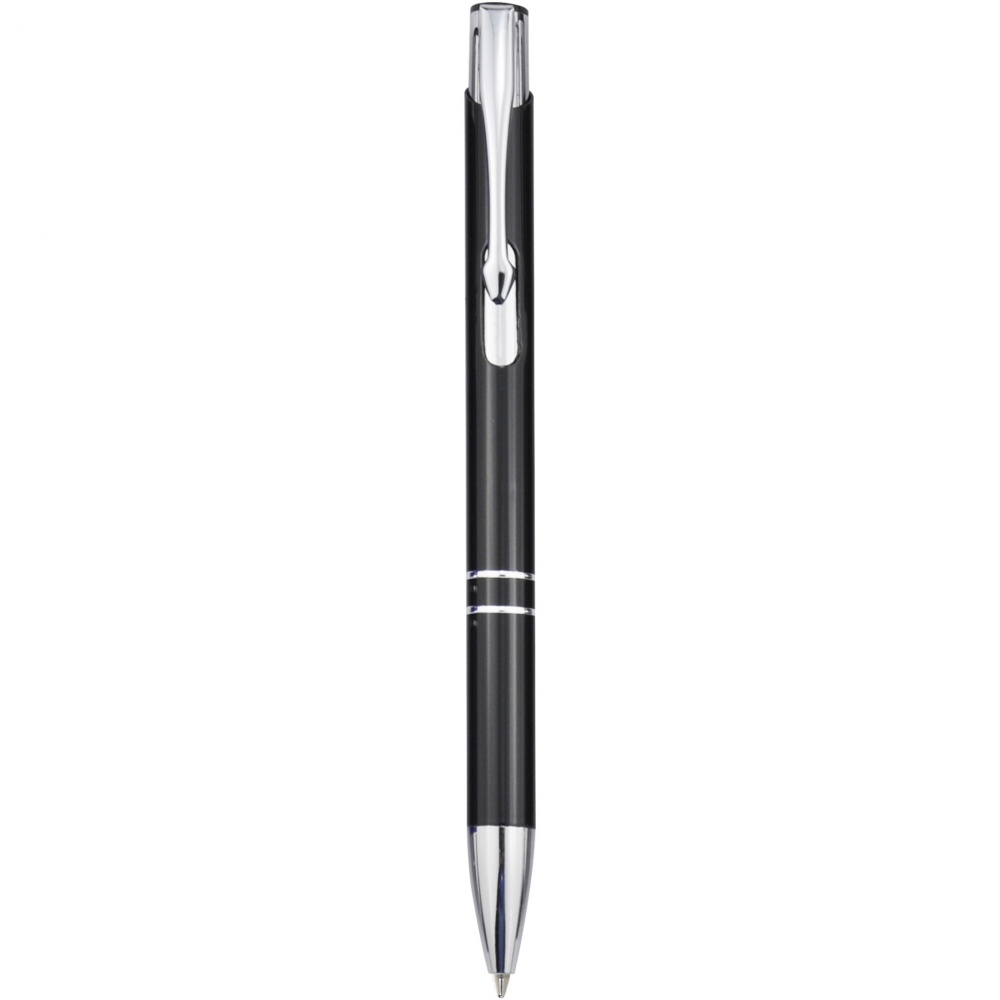 Logo trade promotional items picture of: Moneta aluminium click ballpoint pen (blue ink)