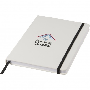 Logotrade promotional items photo of: Spectrum A5 white notebook with coloured strap
