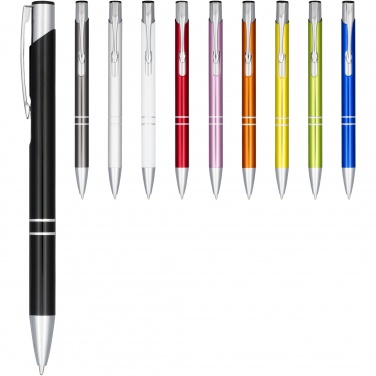 Logo trade corporate gifts picture of: Moneta anodized aluminium click ballpoint pen