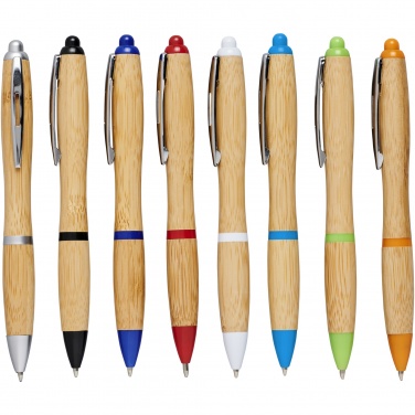 Logo trade promotional giveaways picture of: Nash bamboo ballpoint pen