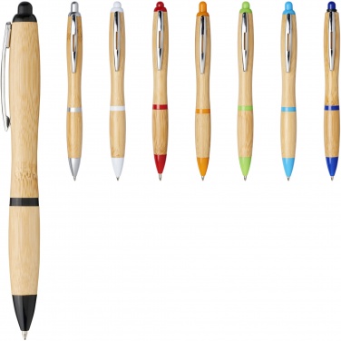 Logo trade promotional merchandise image of: Nash bamboo ballpoint pen