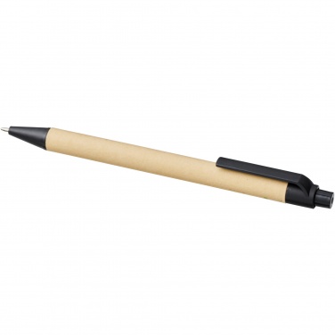 Logo trade promotional giveaway photo of: Berk recycled carton and corn plastic ballpoint pen