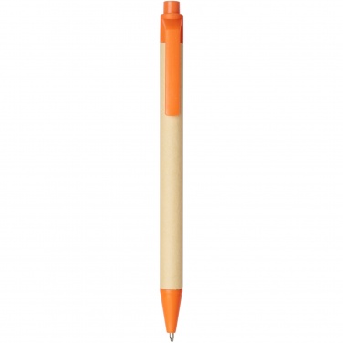 Logotrade promotional gift image of: Berk recycled carton and corn plastic ballpoint pen