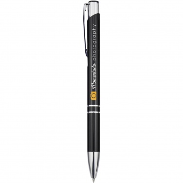 Logo trade advertising products image of: Moneta aluminium click ballpoint pen (black ink)