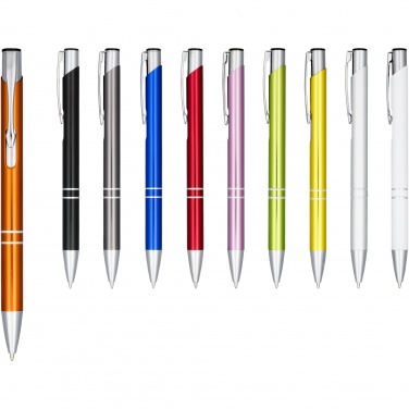 Logotrade business gift image of: Moneta anodized aluminium click ballpoint pen