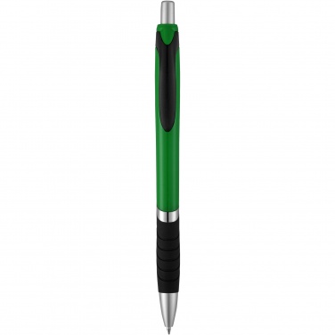 Logo trade promotional gifts image of: Turbo ballpoint pen with rubber grip