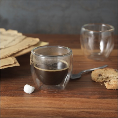 Logo trade promotional merchandise photo of: Boda 2-piece glass espresso cup set