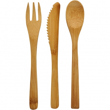 Logo trade business gift photo of: Celuk bamboo cutlery set