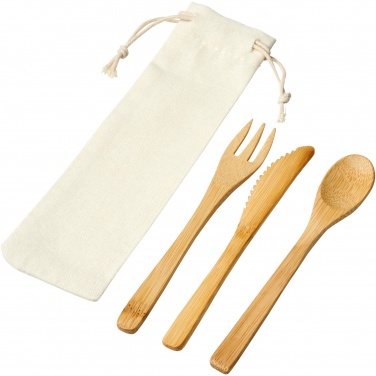 Logo trade promotional gifts picture of: Celuk bamboo cutlery set