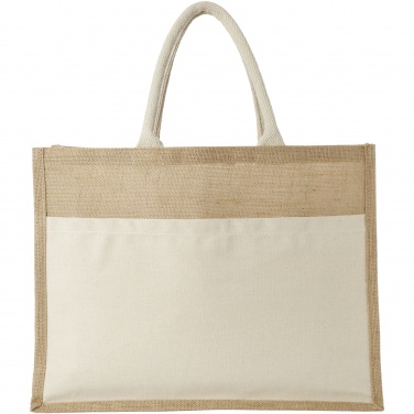 Logo trade promotional merchandise photo of: Mumbay cotton pocket jute tote bag 18L
