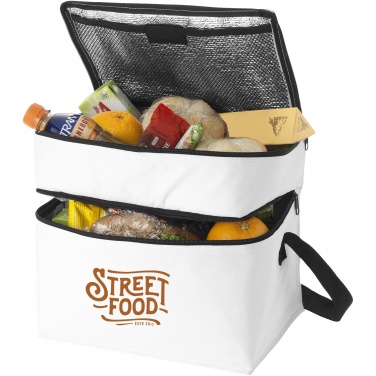 Logo trade corporate gifts picture of: Oslo 2-zippered compartments cooler bag 13L