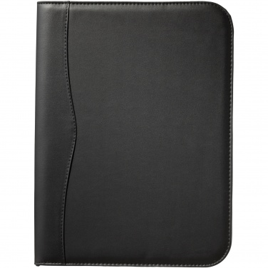 Logo trade advertising products image of: Ebony A4 zippered portfolio