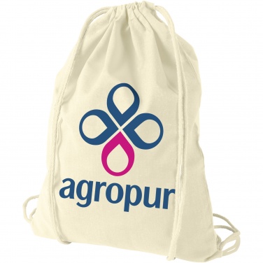 Logo trade advertising product photo of: Oregon 100 g/m² cotton drawstring bag 5L