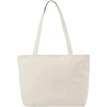 Logo trade corporate gift photo of: Ningbo 320 g/m² zippered cotton tote bag 15L