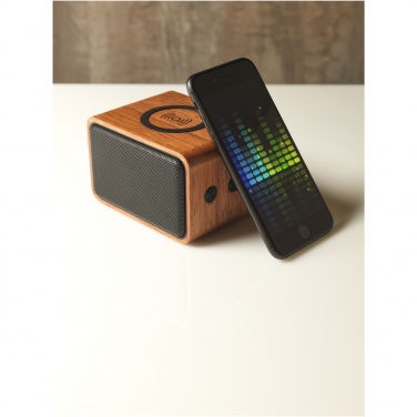 Logotrade corporate gifts photo of: Wooden 3W speaker with wireless charging pad