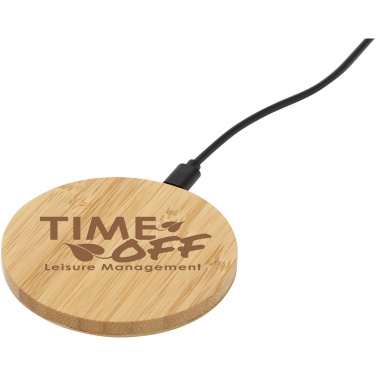 Logo trade advertising products picture of: Essence 5W bamboo wireless charging pad
