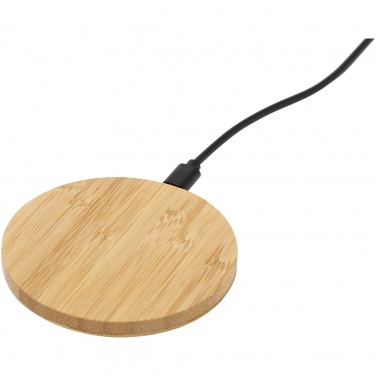 Logo trade promotional gifts image of: Essence 5W bamboo wireless charging pad