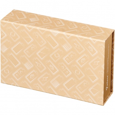 Logo trade promotional gift photo of: Future 6000 mAh bamboo/fabric wireless power bank