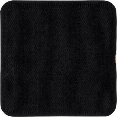 Logo trade promotional giveaways picture of: Leaf 5W bamboo and fabric wireless charging pad