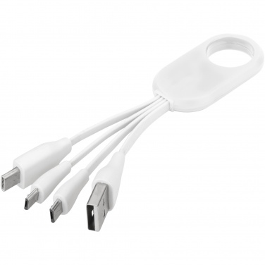 Logo trade promotional giveaways image of: Troup 4-in-1 charging cable with type-C tip