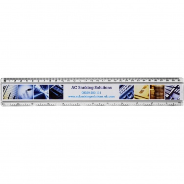 Logo trade promotional merchandise picture of: Ellison 30 cm plastic insert ruler
