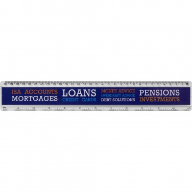 Logo trade promotional products image of: Ellison 30 cm plastic insert ruler