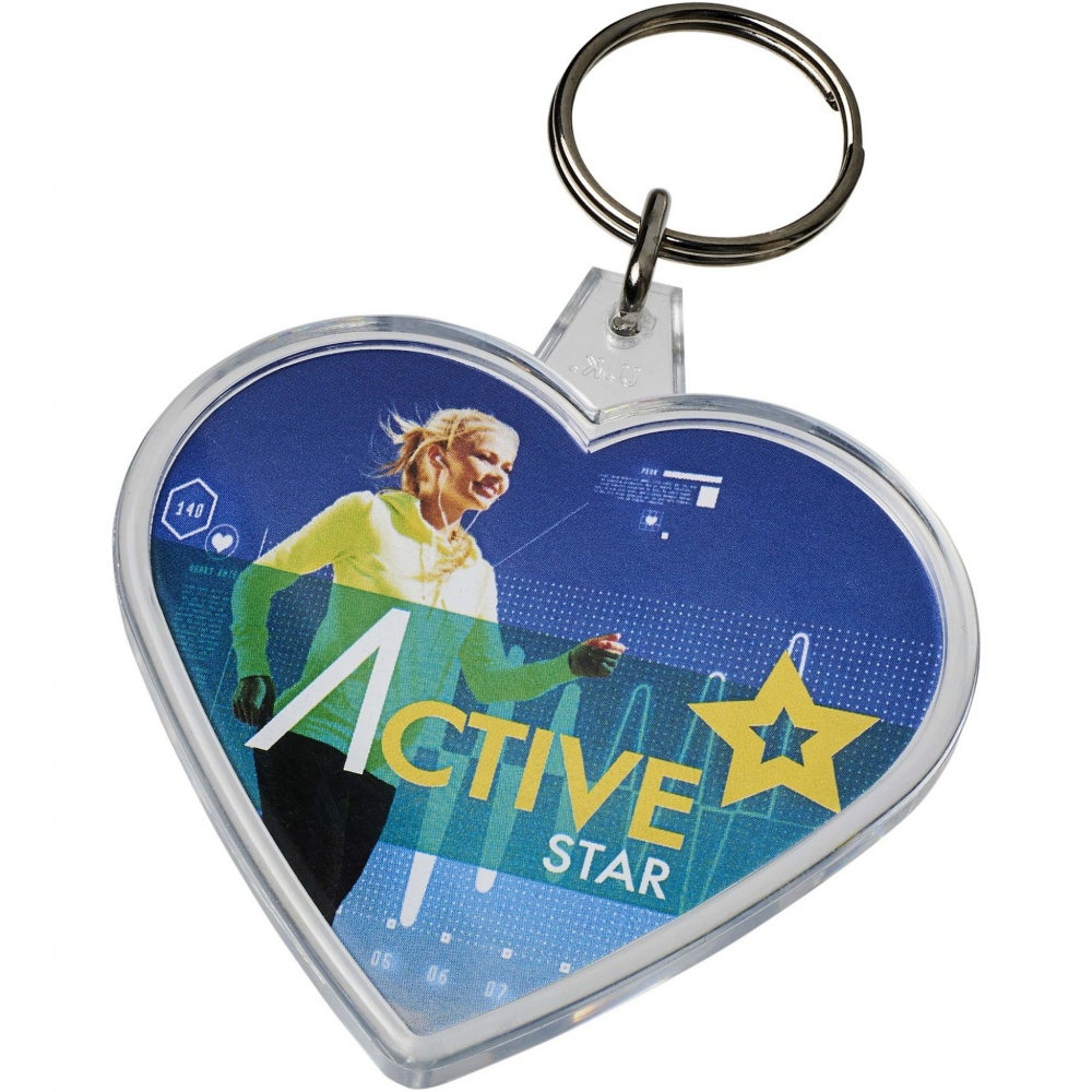 Logotrade promotional product picture of: Combo heart-shaped keychain