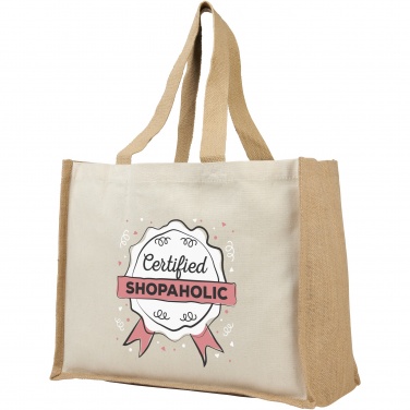 Logo trade promotional product photo of: Varai 320 g/m² canvas and jute shopping tote bag 23L