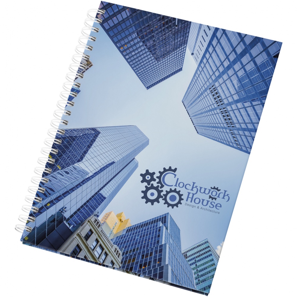 Logo trade promotional merchandise photo of: Wire-o A5 notebook hard cover