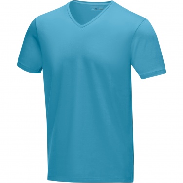 Logo trade corporate gifts image of: Kawartha short sleeve men's organic V-neck t-shirt