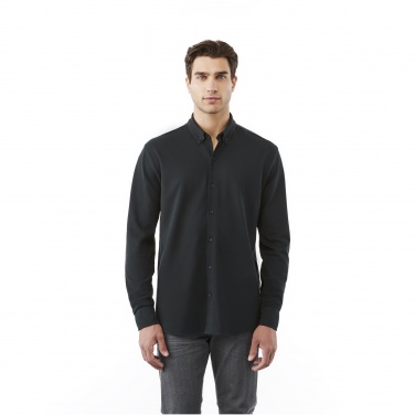 Logo trade promotional merchandise photo of: Bigelow long sleeve men's pique shirt