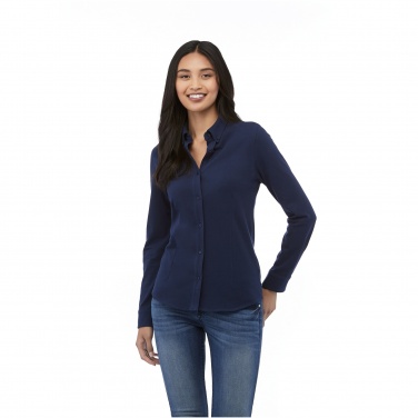 Logo trade promotional giveaways image of: Bigelow long sleeve women's pique shirt