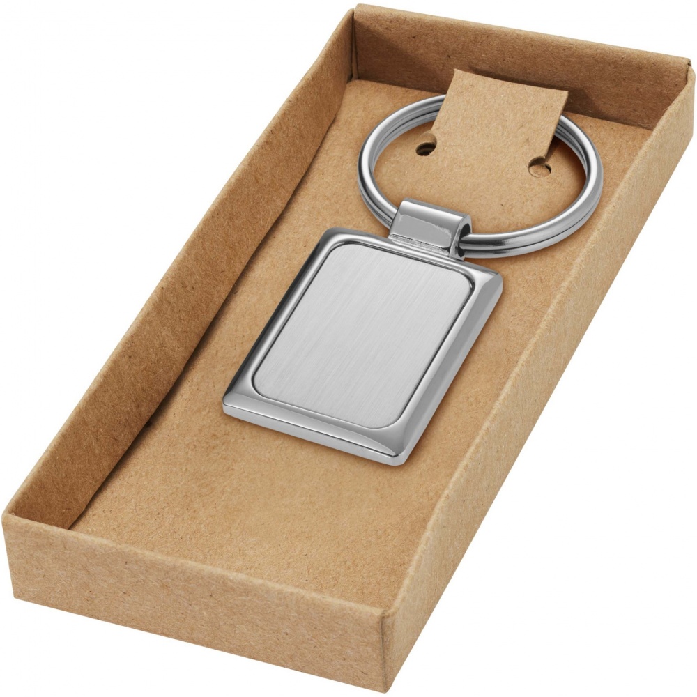 Logo trade promotional merchandise photo of: Sergio rectangular metal keychain