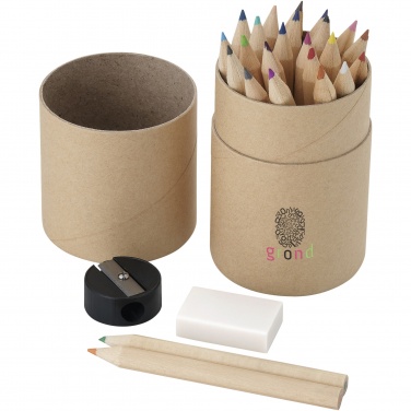 Logo trade promotional gifts image of: Woodby 26-piece coloured pencil set