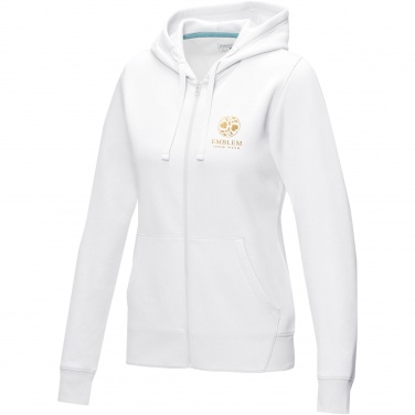 Logotrade promotional product image of: Ruby women’s organic recycled full zip hoodie