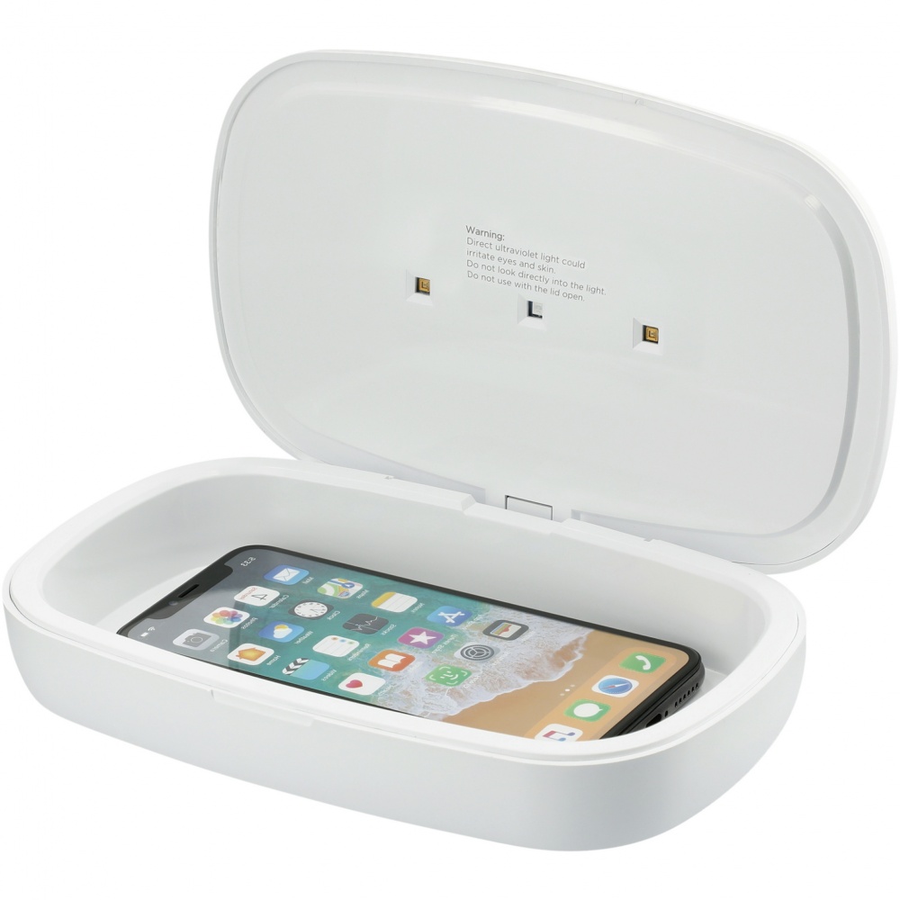 Logotrade corporate gifts photo of: Capsule UV smartphone sanitizer with 5W wireless charging pad