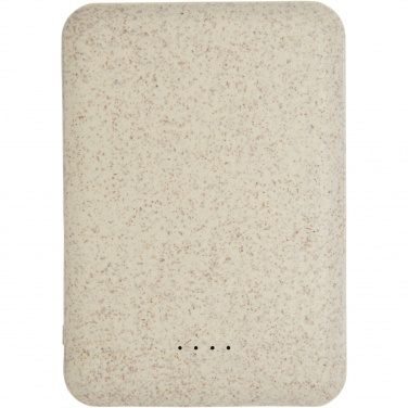 Logo trade promotional giveaways picture of: Asama 5000 mAh wheat straw power bank