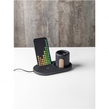 Logo trade promotional gifts image of: Klip 5W wireless charging desk organizer