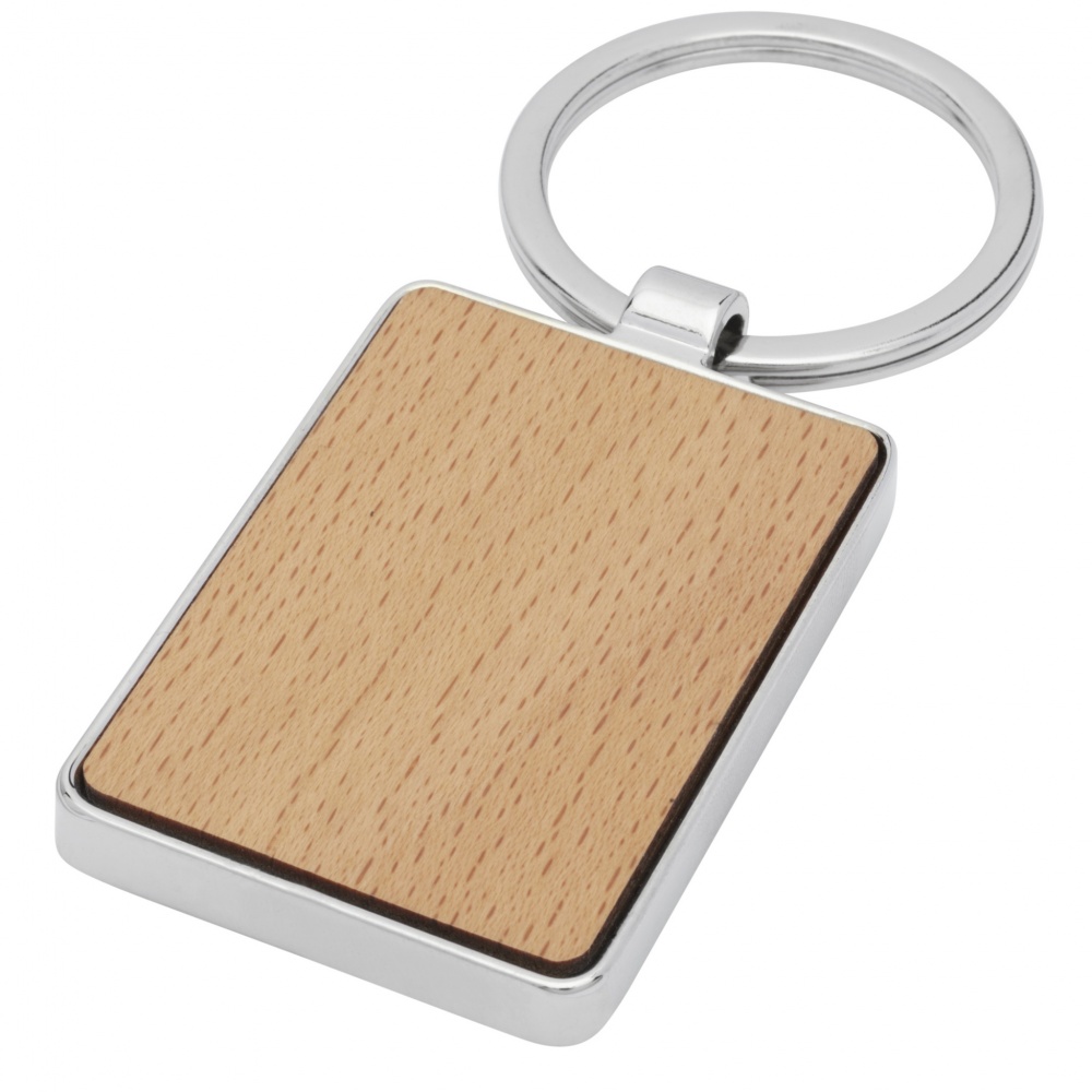 Logotrade promotional gift image of: Mauro beech wood rectangular keychain