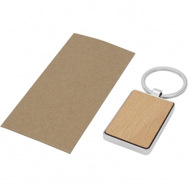 Logotrade promotional products photo of: Mauro beech wood rectangular keychain