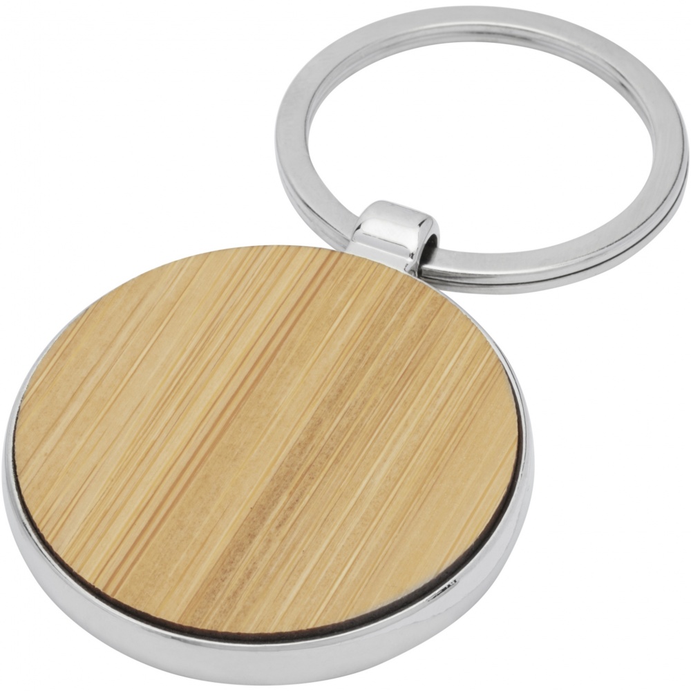 Logo trade promotional product photo of: Nino bamboo round keychain