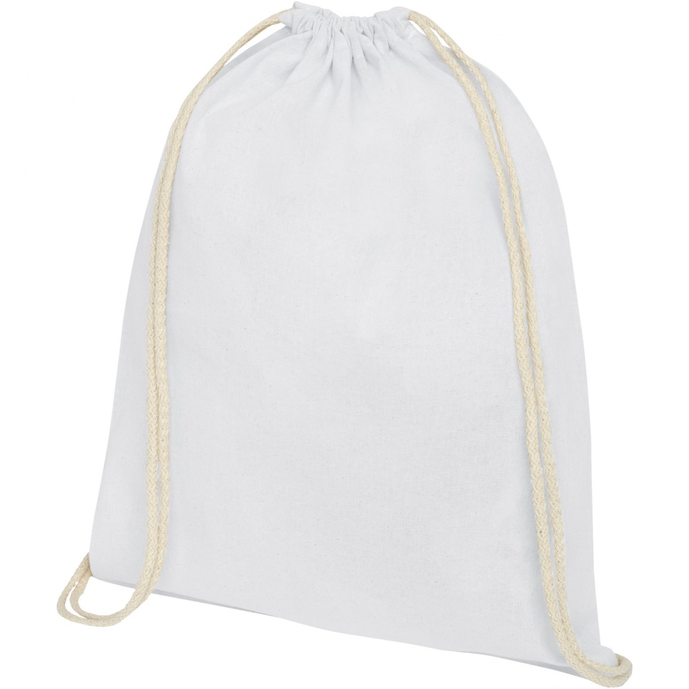 Logo trade advertising products picture of: Oregon 140 g/m² cotton drawstring bag 5L
